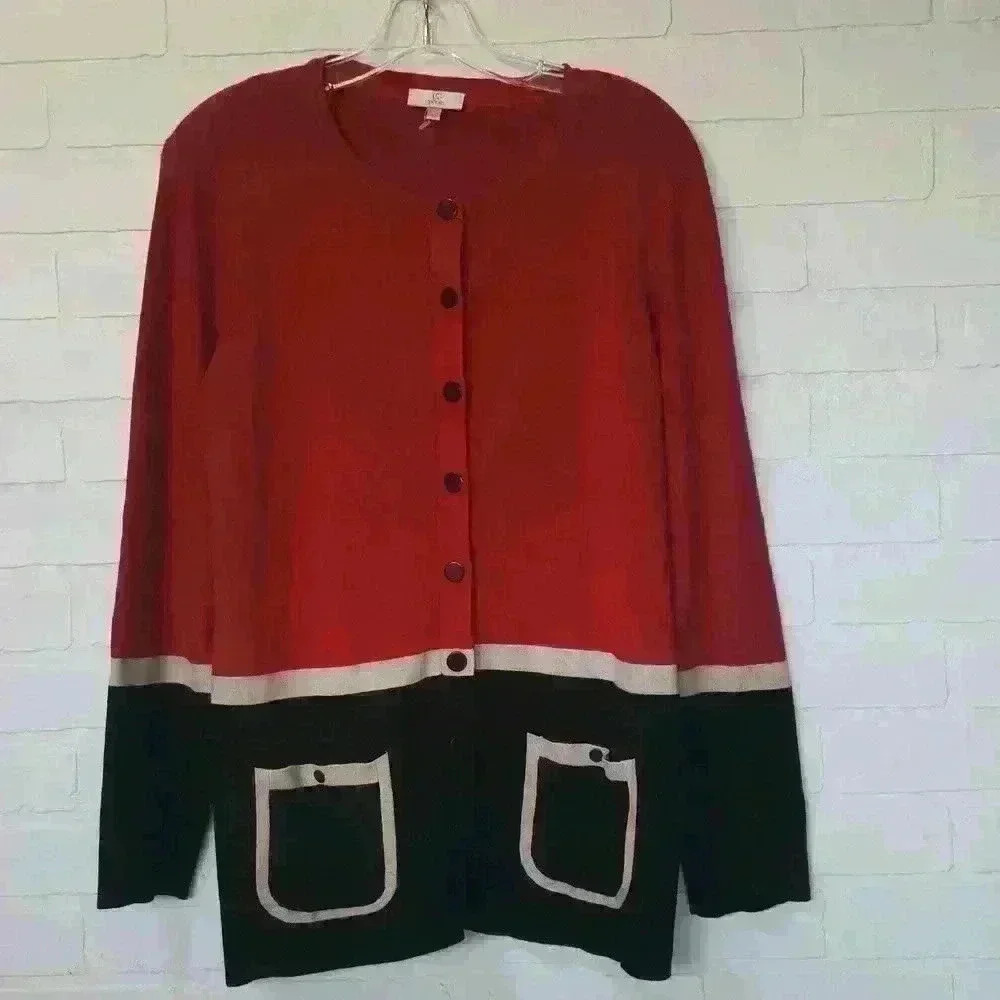 CG Petite Women's Sweater  Botton Down Size:L #0090